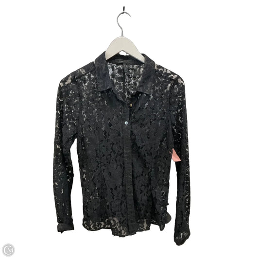 Top Long Sleeve By Bcbgmaxazria In Black, Size: M