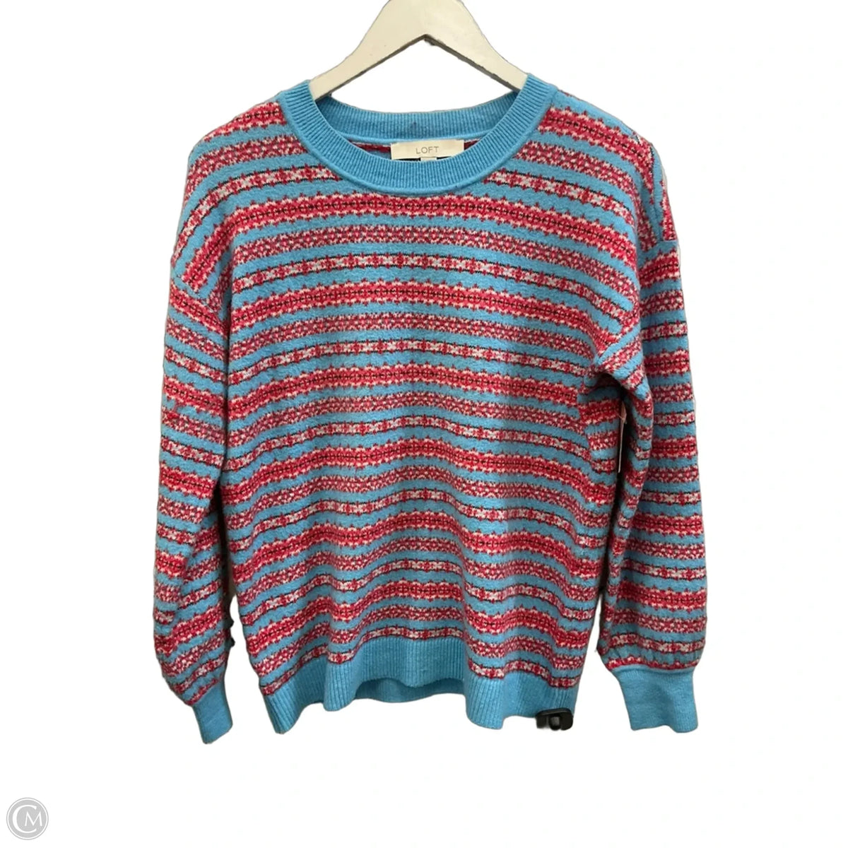 Sweater By Loft In Blue & Red, Size: S