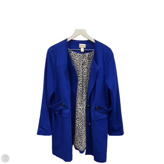 Coat Other By Chicos In Blue, Size: Xl