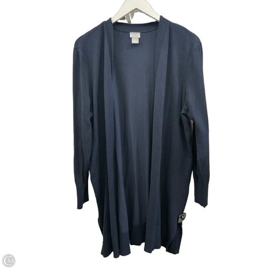 Sweater Cardigan By Chicos In Navy, Size: Xl