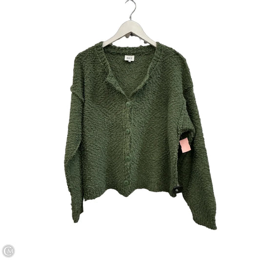 Sweater Cardigan By Bke In Green, Size: Xl