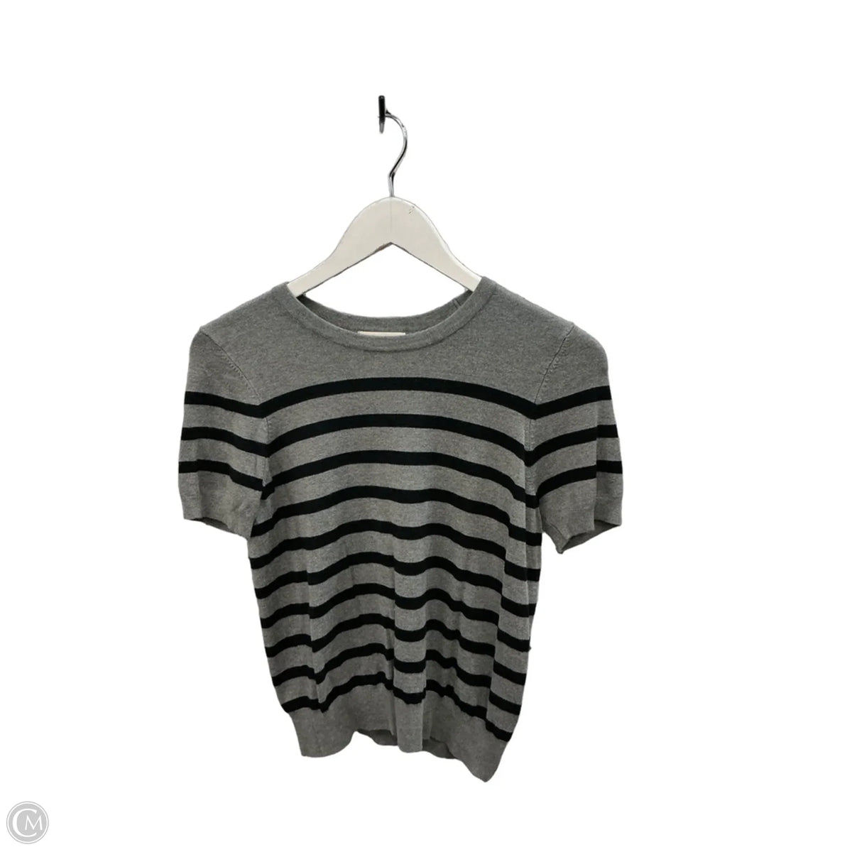 Top Short Sleeve By Be Cool In Black & Grey, Size: S