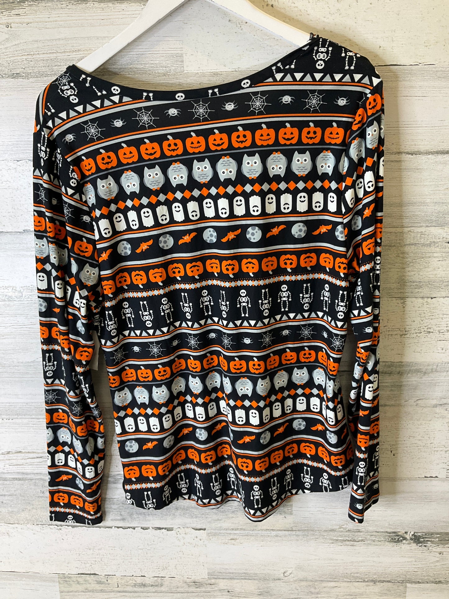 Top Long Sleeve By No Boundaries In Orange Black, Size: 2x