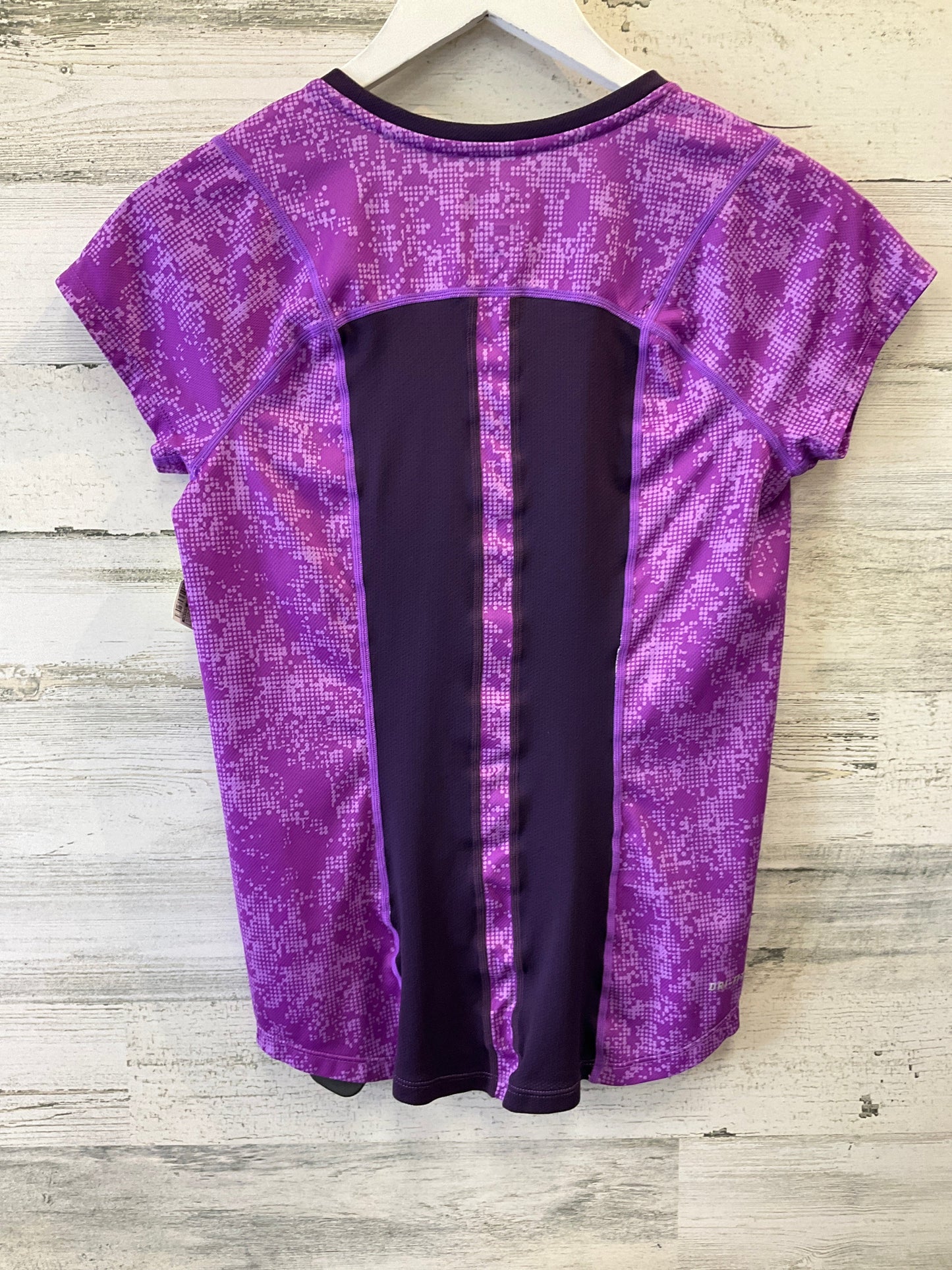Purple Athletic Top Short Sleeve Nike Apparel, Size S