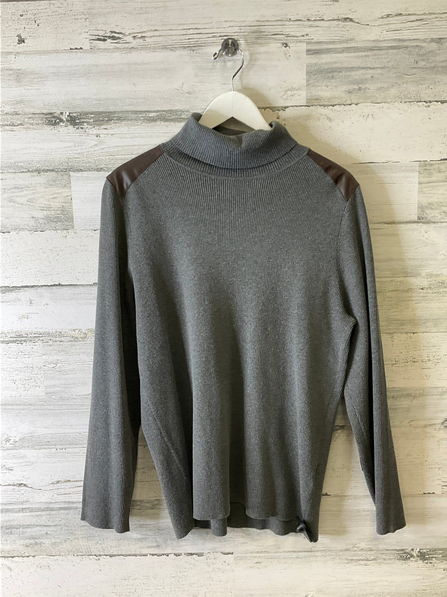 Top Long Sleeve By Ralph Lauren In Grey, Size: 3x