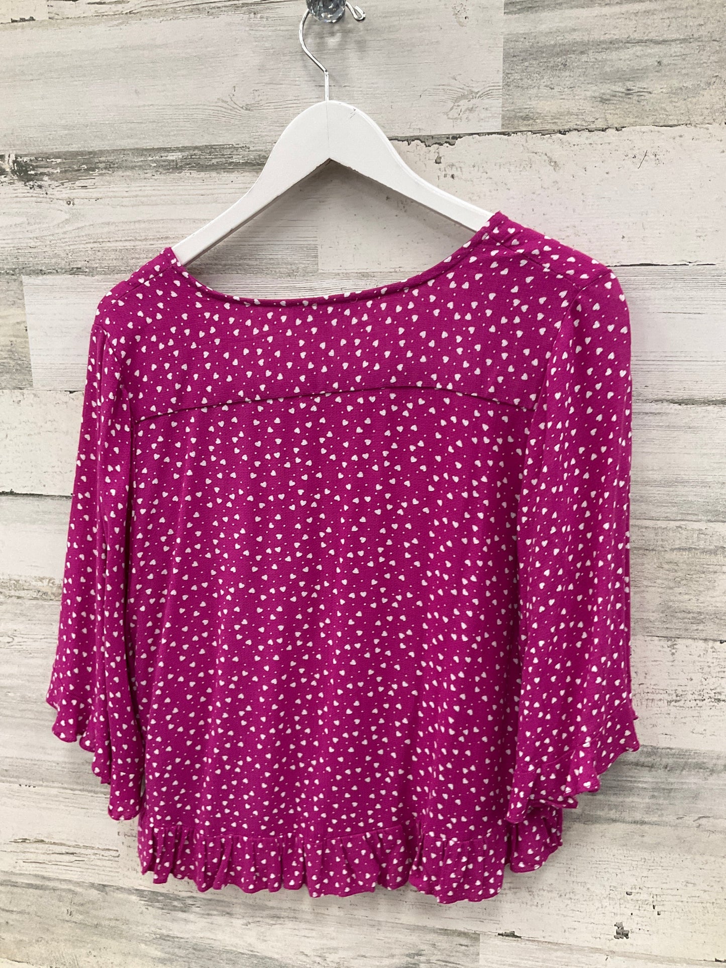 Top 3/4 Sleeve By Rachel Zoe In Fuschia, Size: M