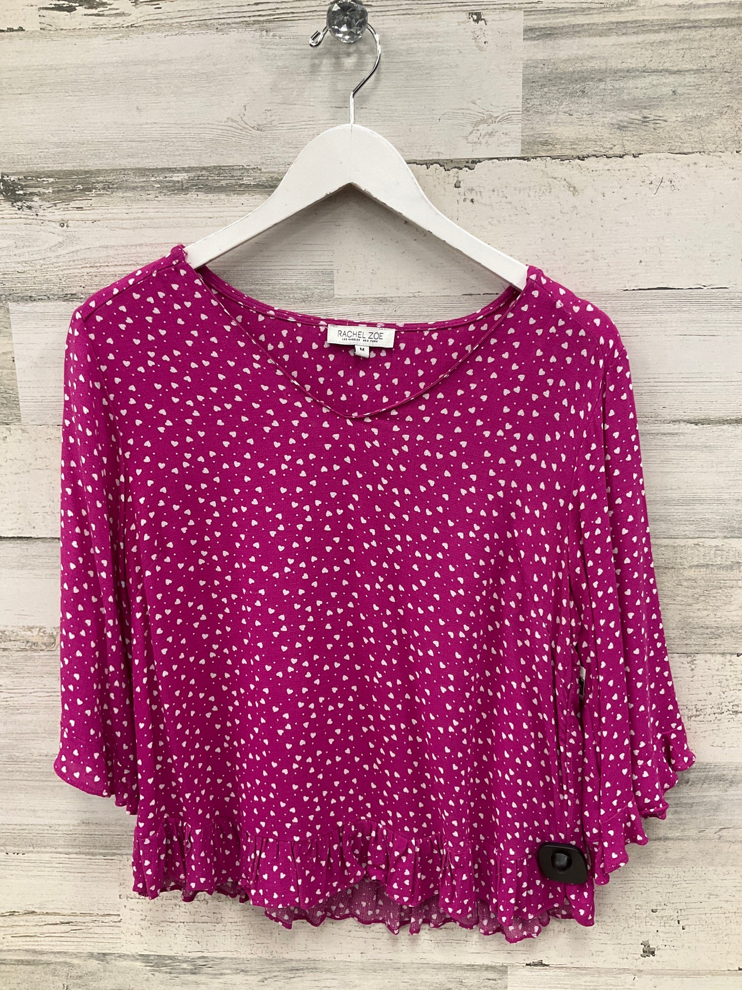 Top 3/4 Sleeve By Rachel Zoe In Fuschia, Size: M