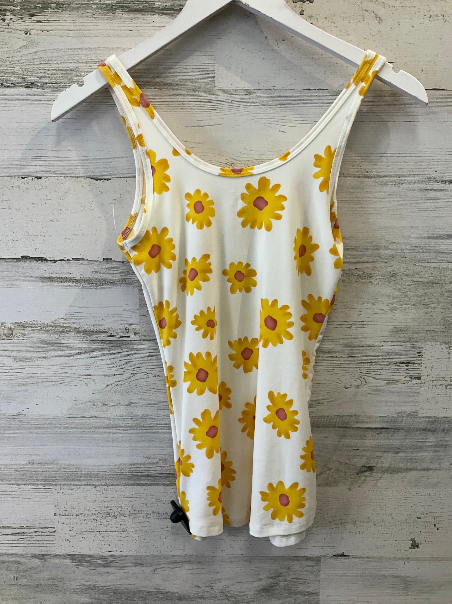 White Yellow Tank Top No Boundaries, Size Xs