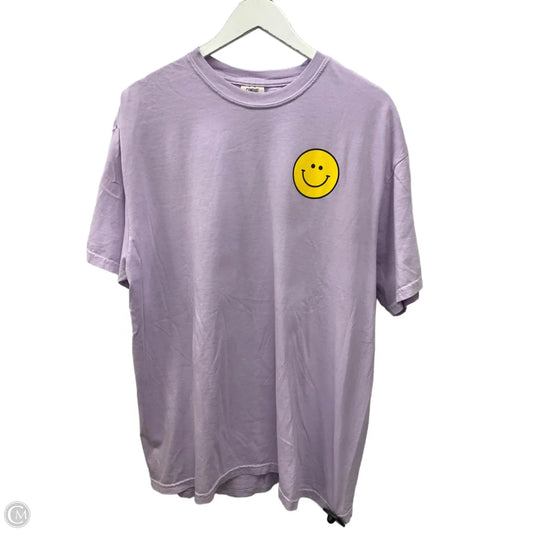Top Short Sleeve By Comfort Colors In Purple, Size: Xl