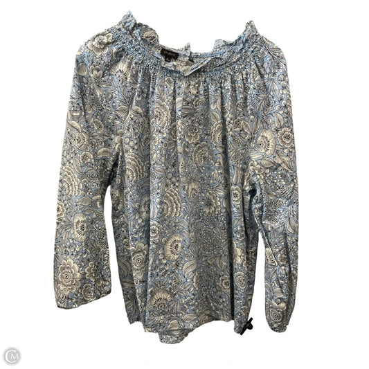 Top Long Sleeve By Talbots In Blue, Size: Xl
