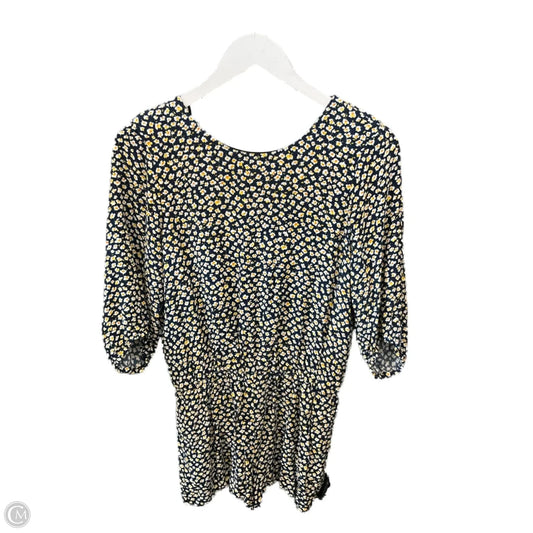 Romper By Zara Basic In Black & Yellow, Size: M