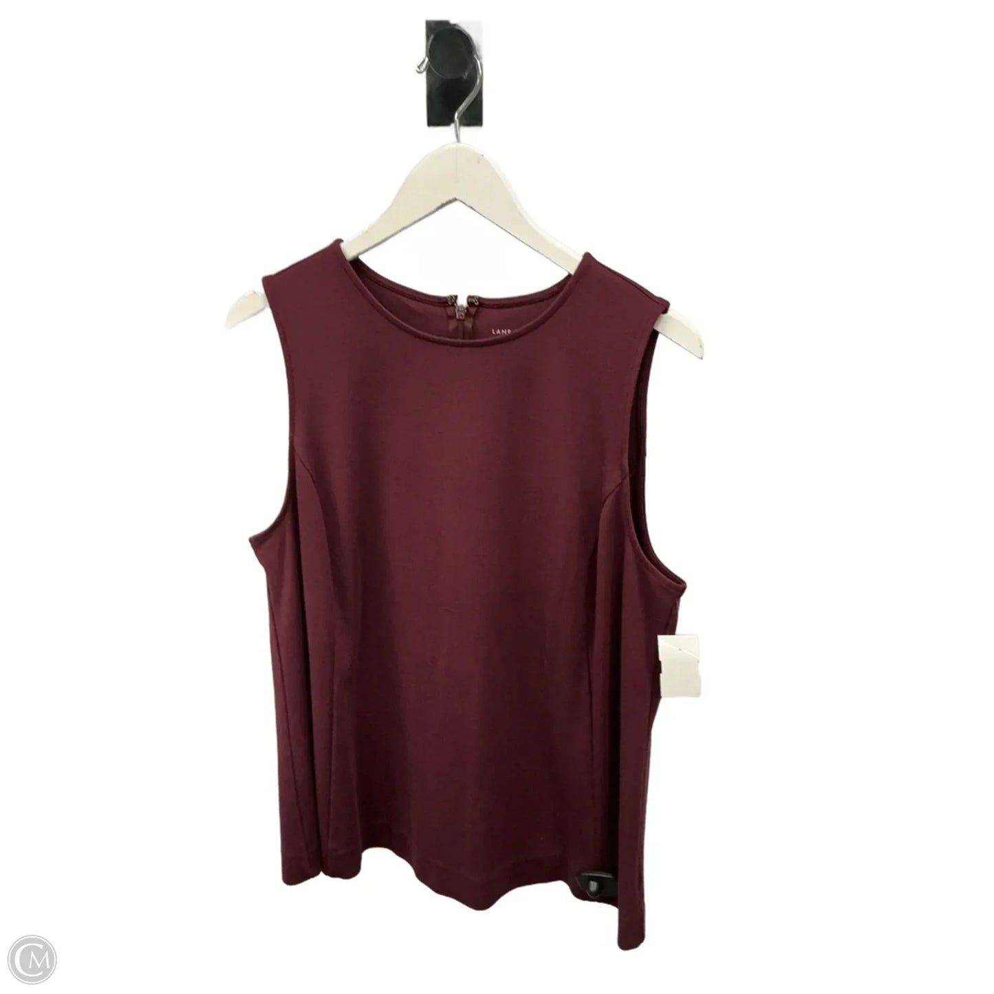 Top Sleeveless By Lane Bryant In Maroon, Size: Xl