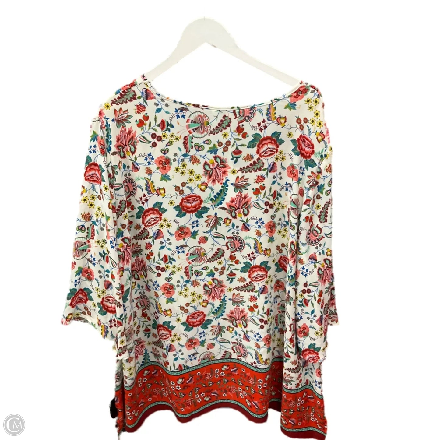 Top 3/4 Sleeve By Rose And Olive In Red, Size: 3x