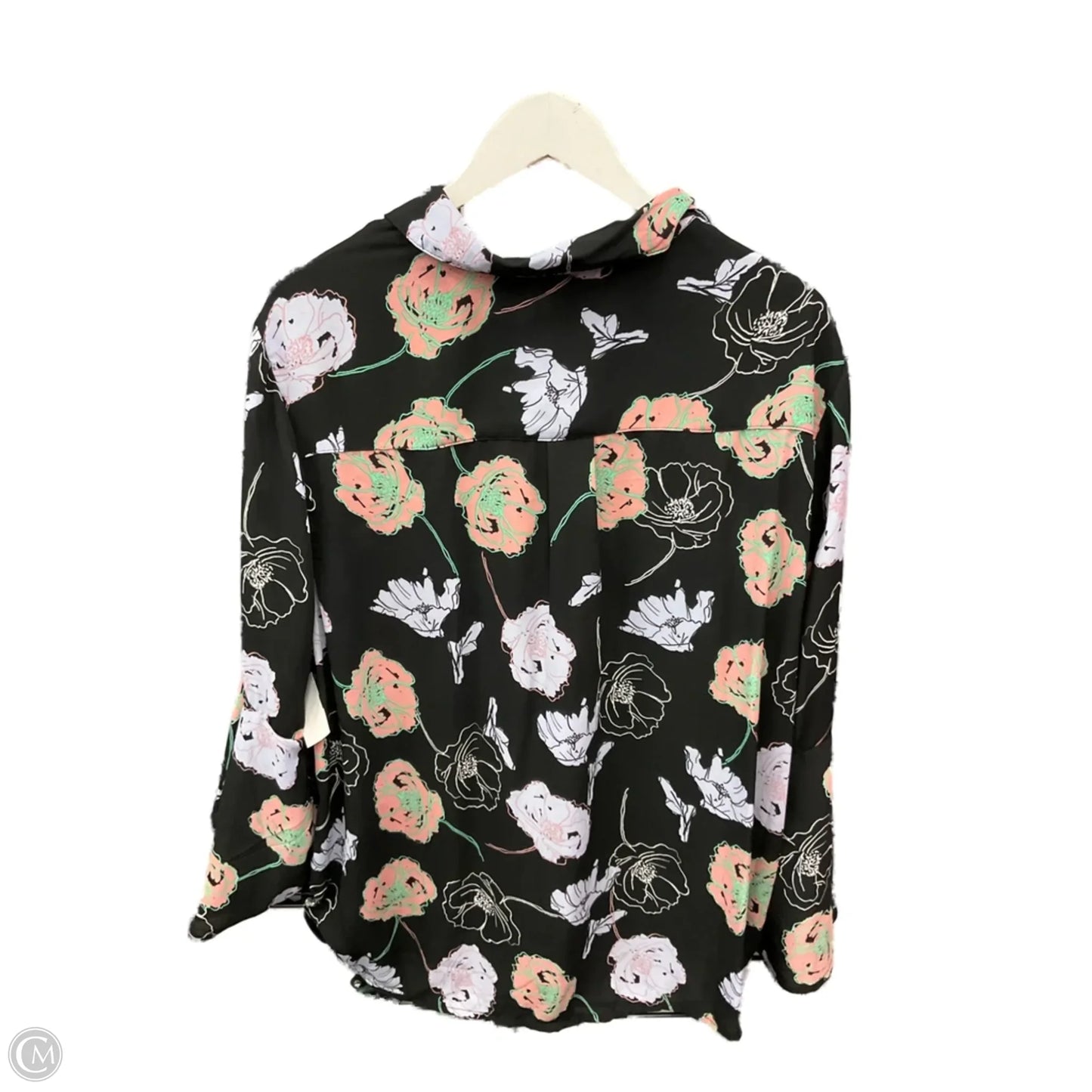 Top 3/4 Sleeve By Ny Collection In Black & Purple, Size: 3x