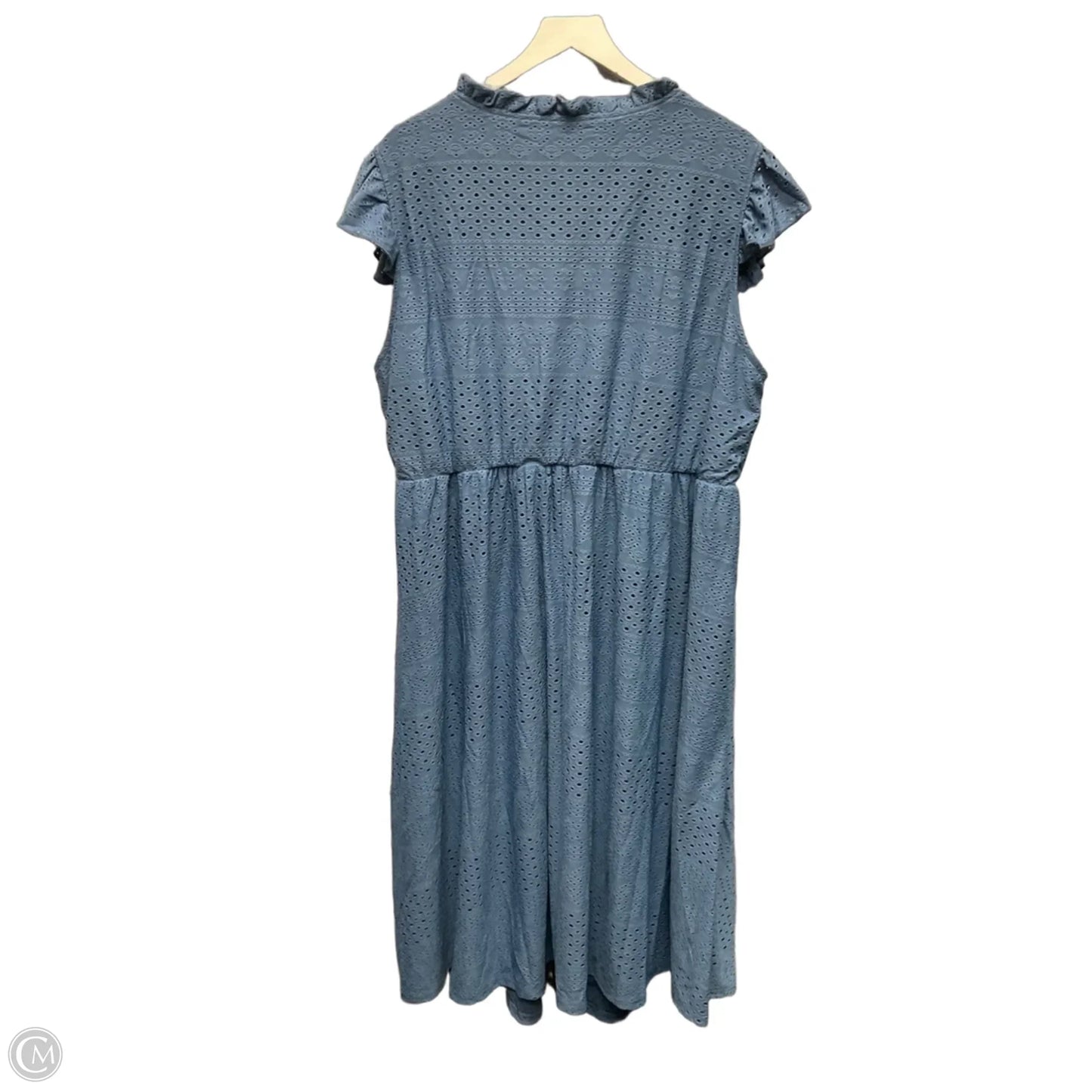 Dress Casual Midi By Clothes Mentor In Blue, Size: 3x