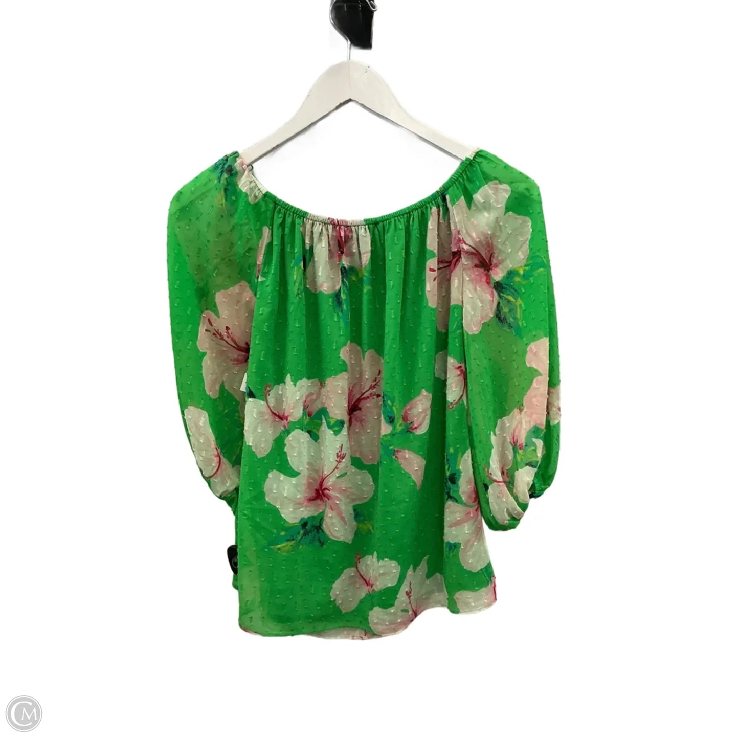 Top 3/4 Sleeve By White House Black Market In Green, Size: Xxs