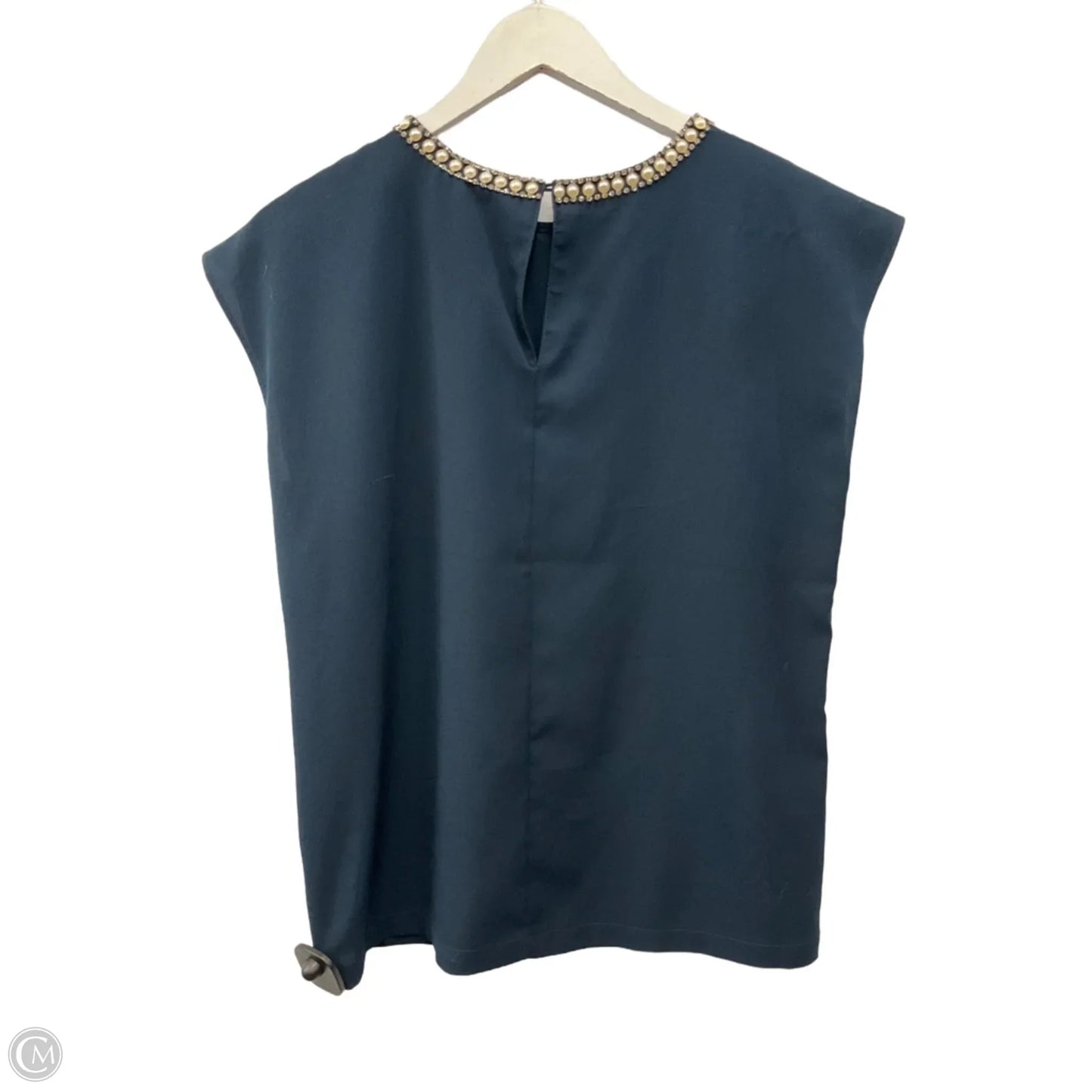 Top Short Sleeve By Dalia Collection In Navy, Size: M