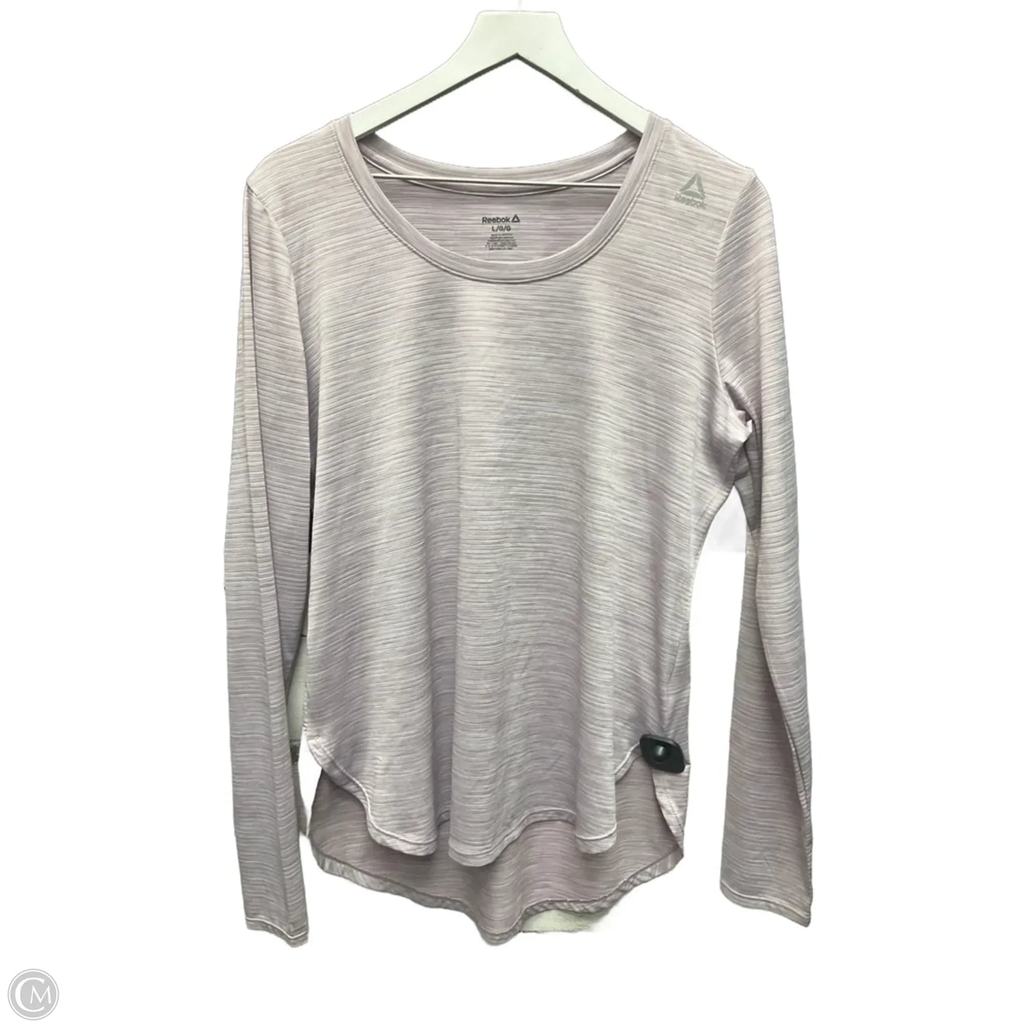 Athletic Top Long Sleeve Crewneck By Reebok In Purple, Size: L