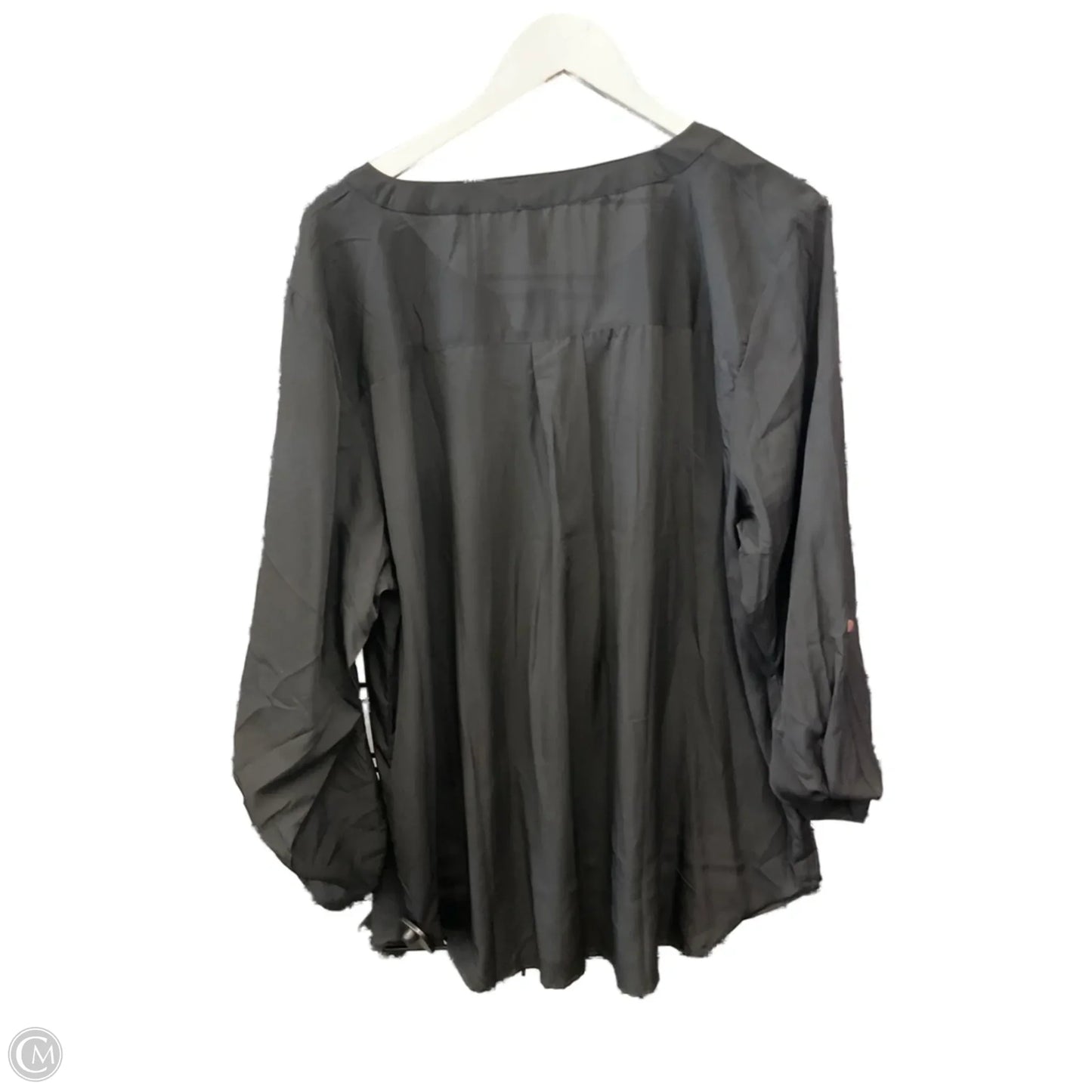 Top 3/4 Sleeve By Clothes Mentor In Black, Size: 3x