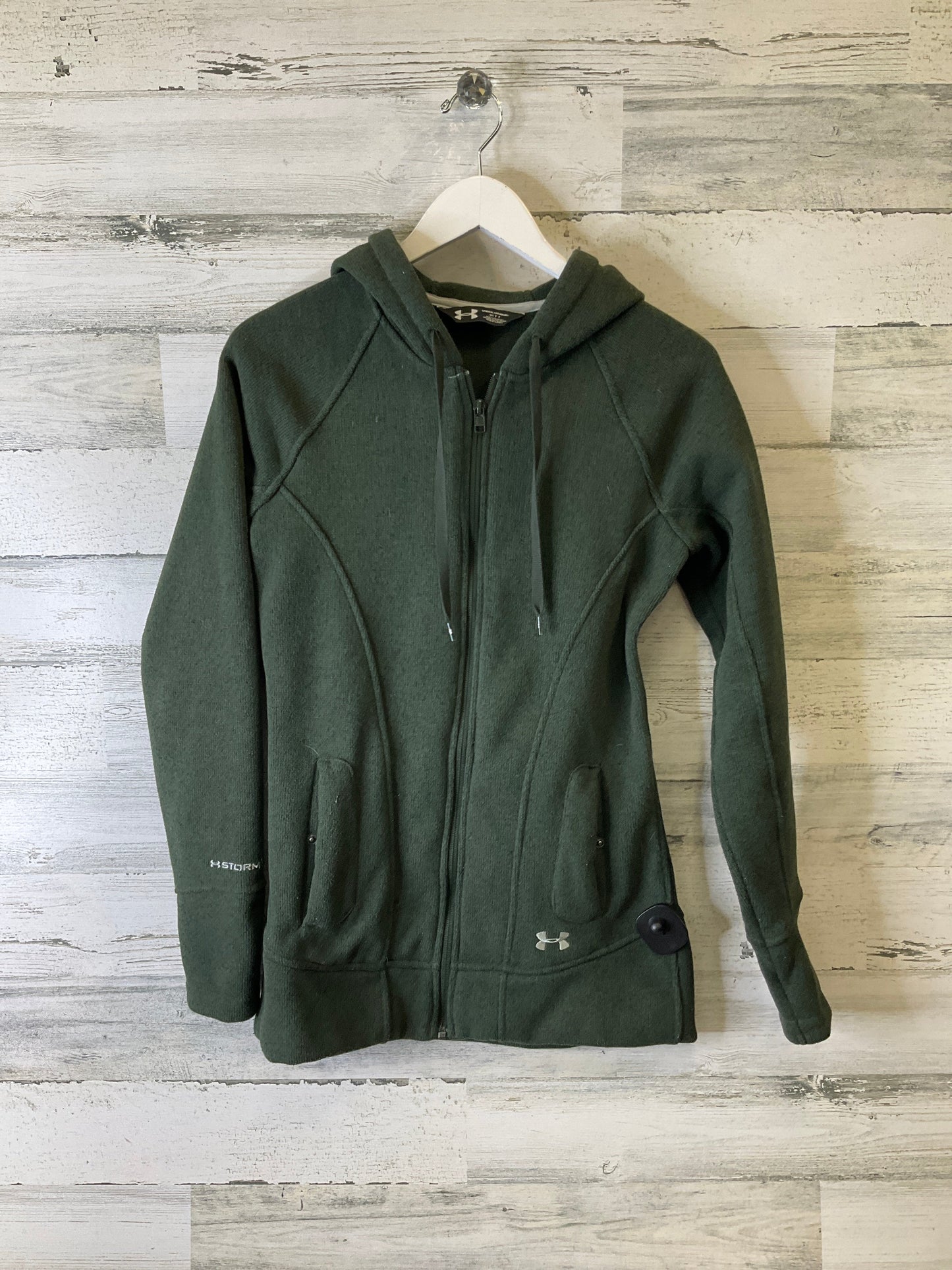 Sweatshirt Hoodie By Under Armour In Green, Size: S