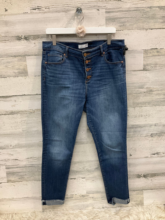 Jeans Skinny By Loft In Blue, Size: 12