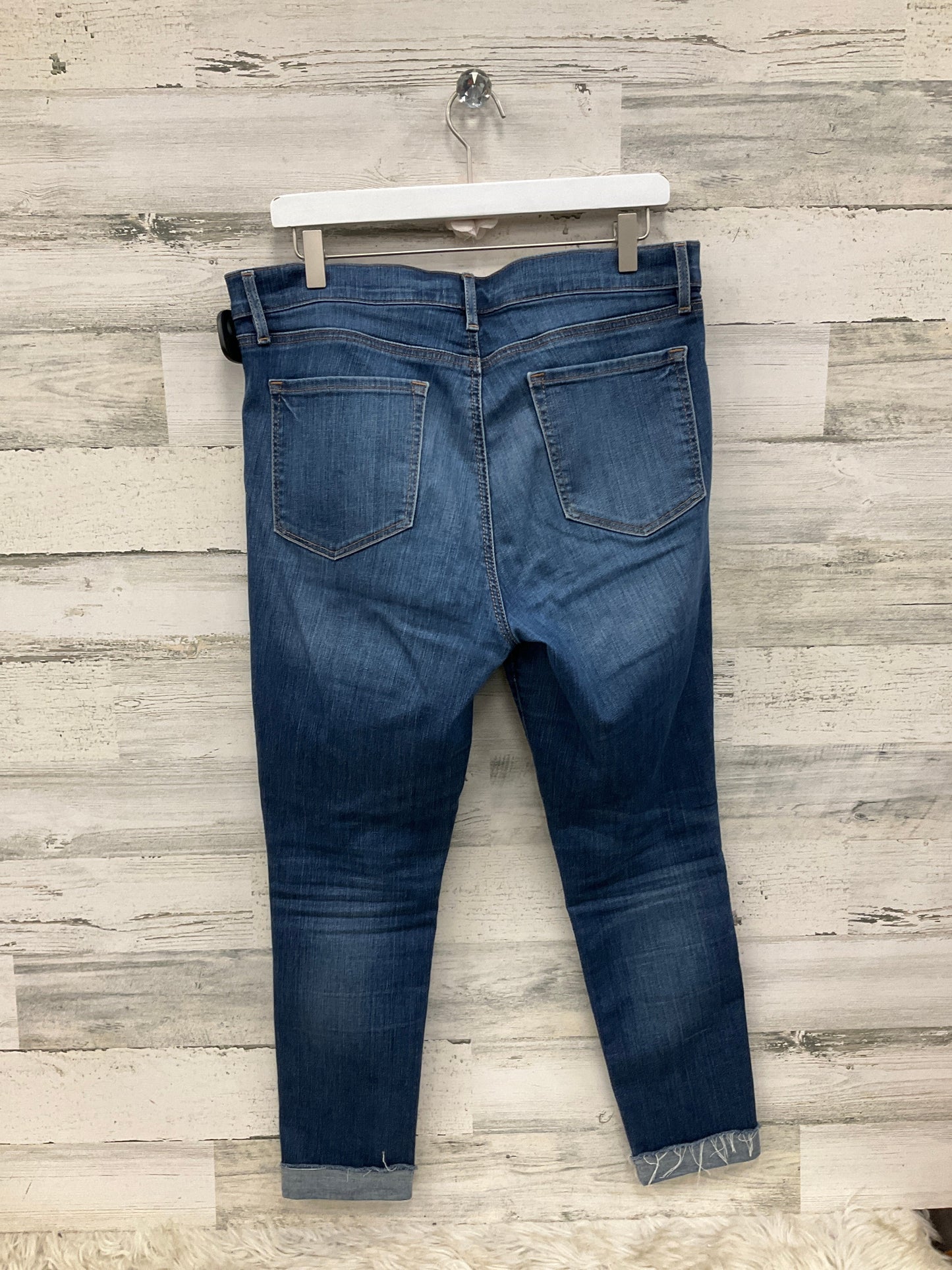 Jeans Skinny By Loft In Blue, Size: 12