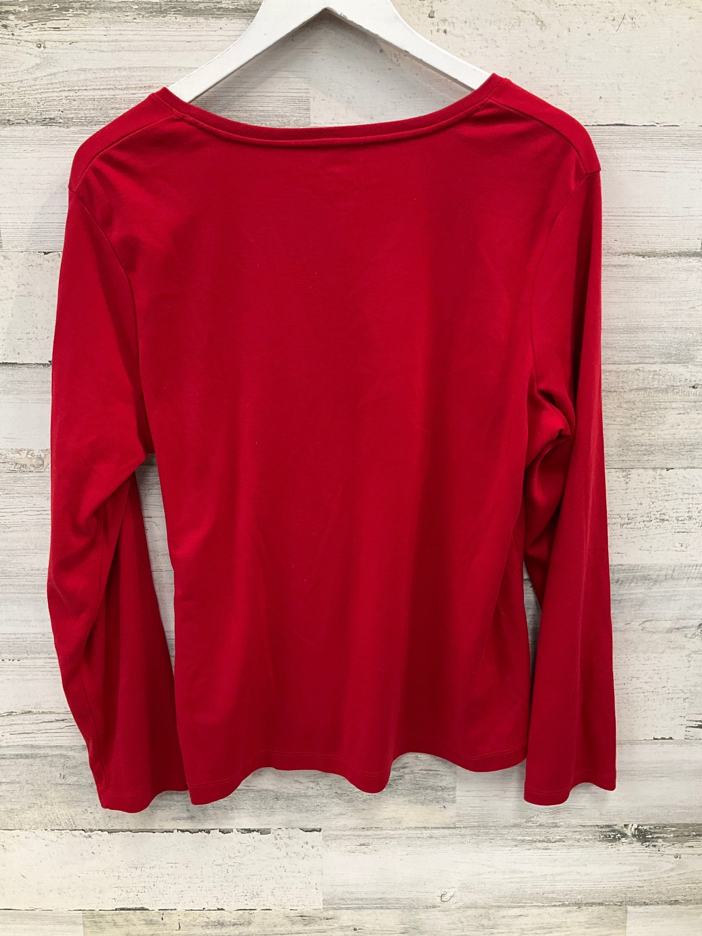 Top Long Sleeve By Croft And Barrow In Red, Size: Xl