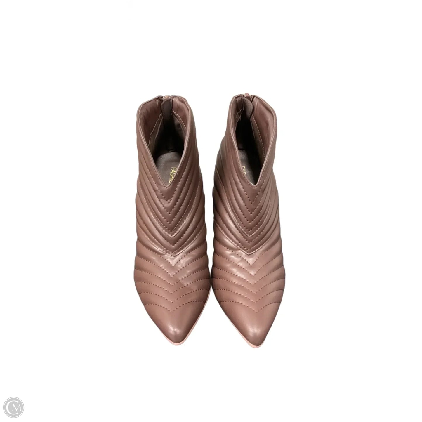 Boots Ankle Heels By Fashion Nova In Brown, Size: 8