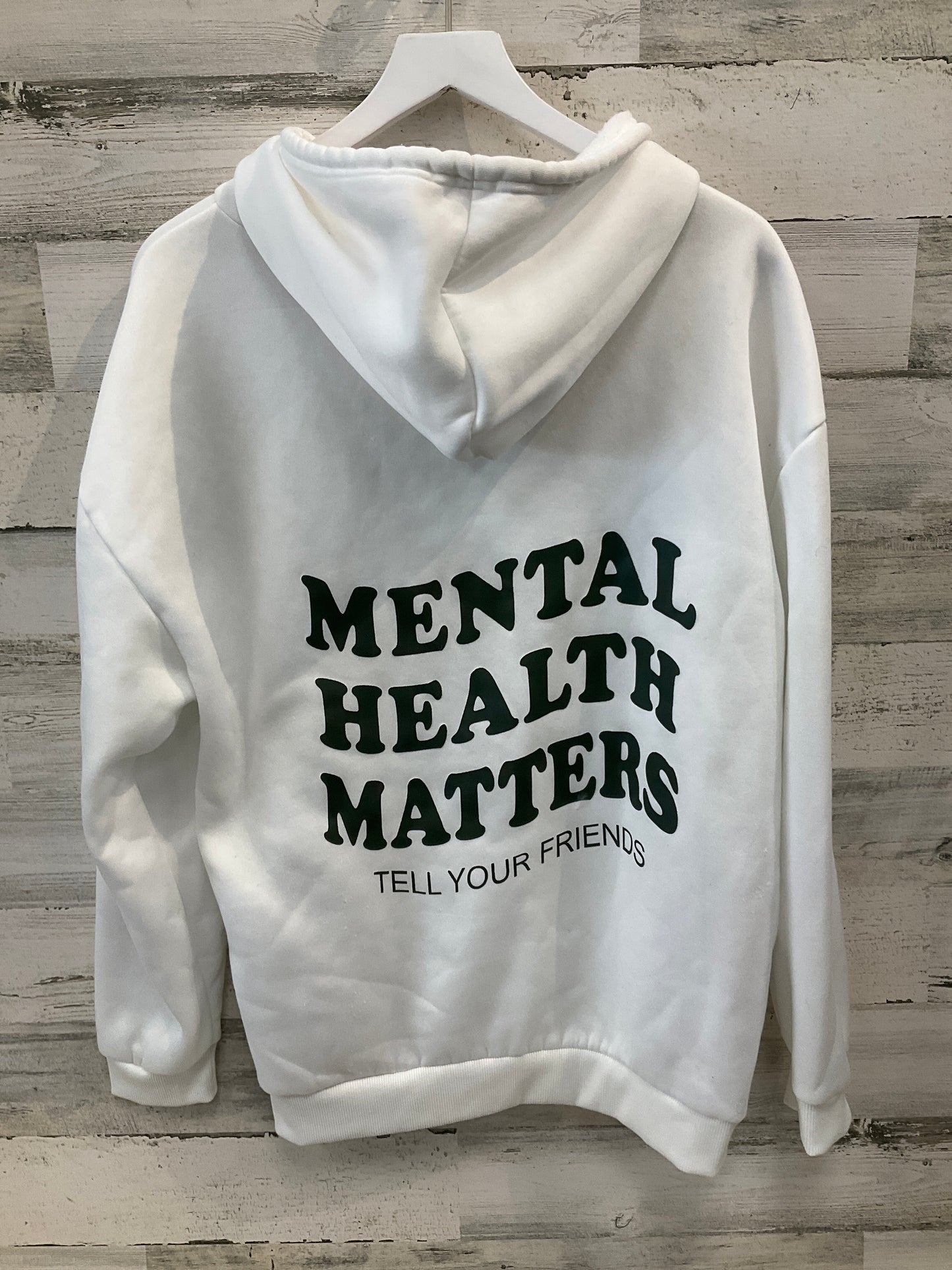 Sweatshirt Hoodie By Clothes Mentor In White, Size: Xl