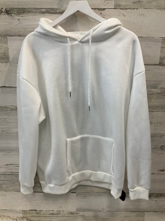 Sweatshirt Hoodie By Clothes Mentor In White, Size: Xl