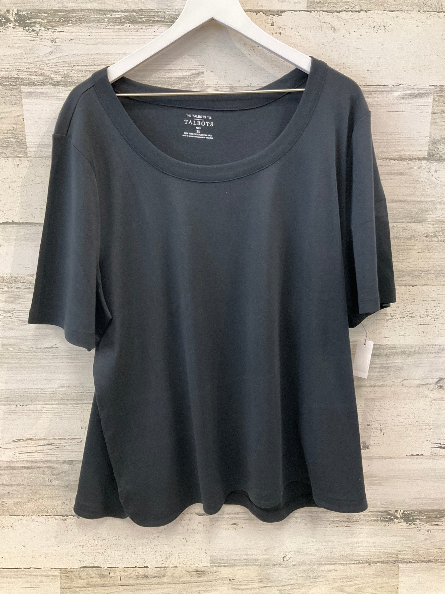 Top Short Sleeve By Talbots In Black, Size: 3x