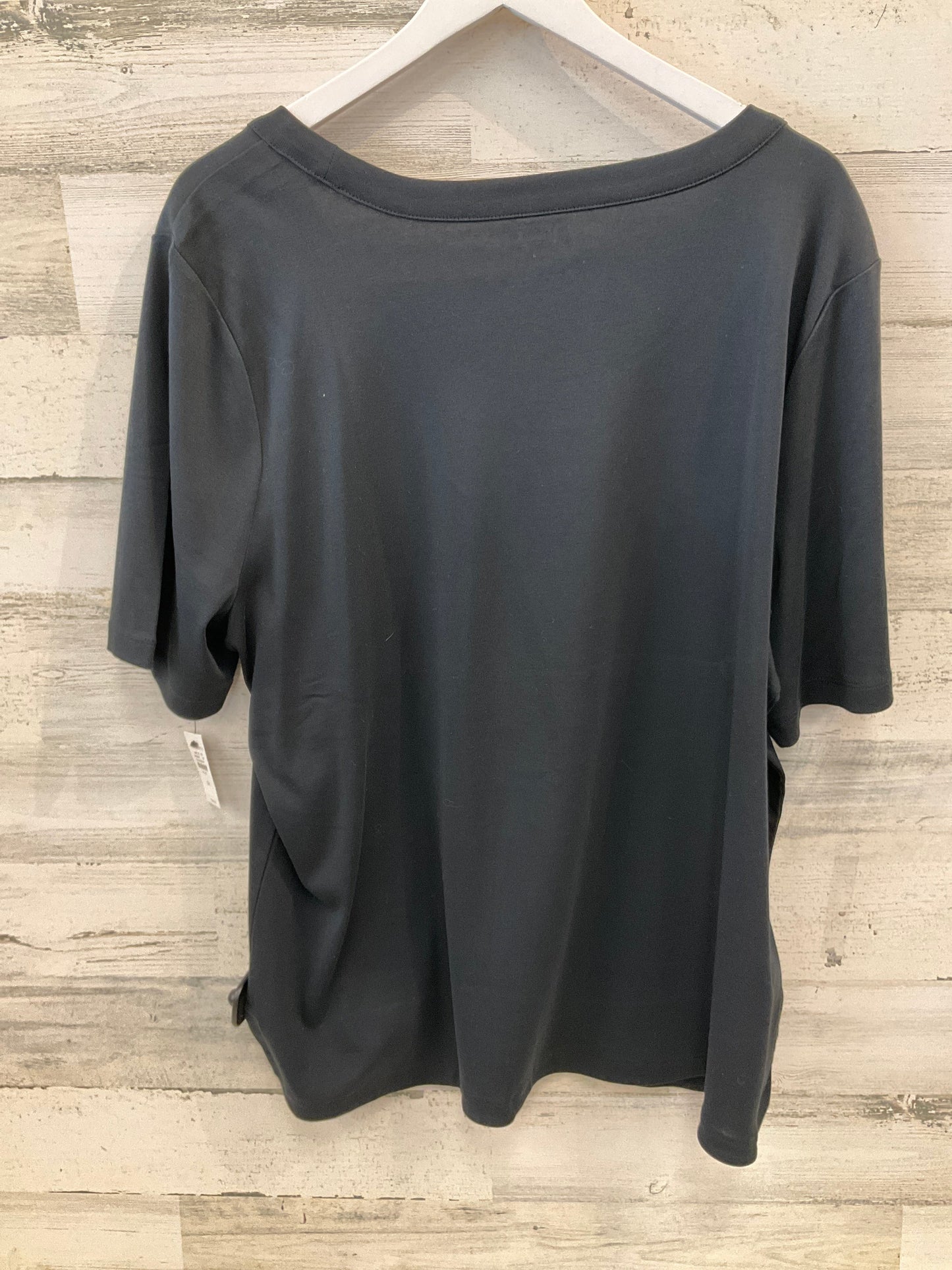 Top Short Sleeve By Talbots In Black, Size: 3x