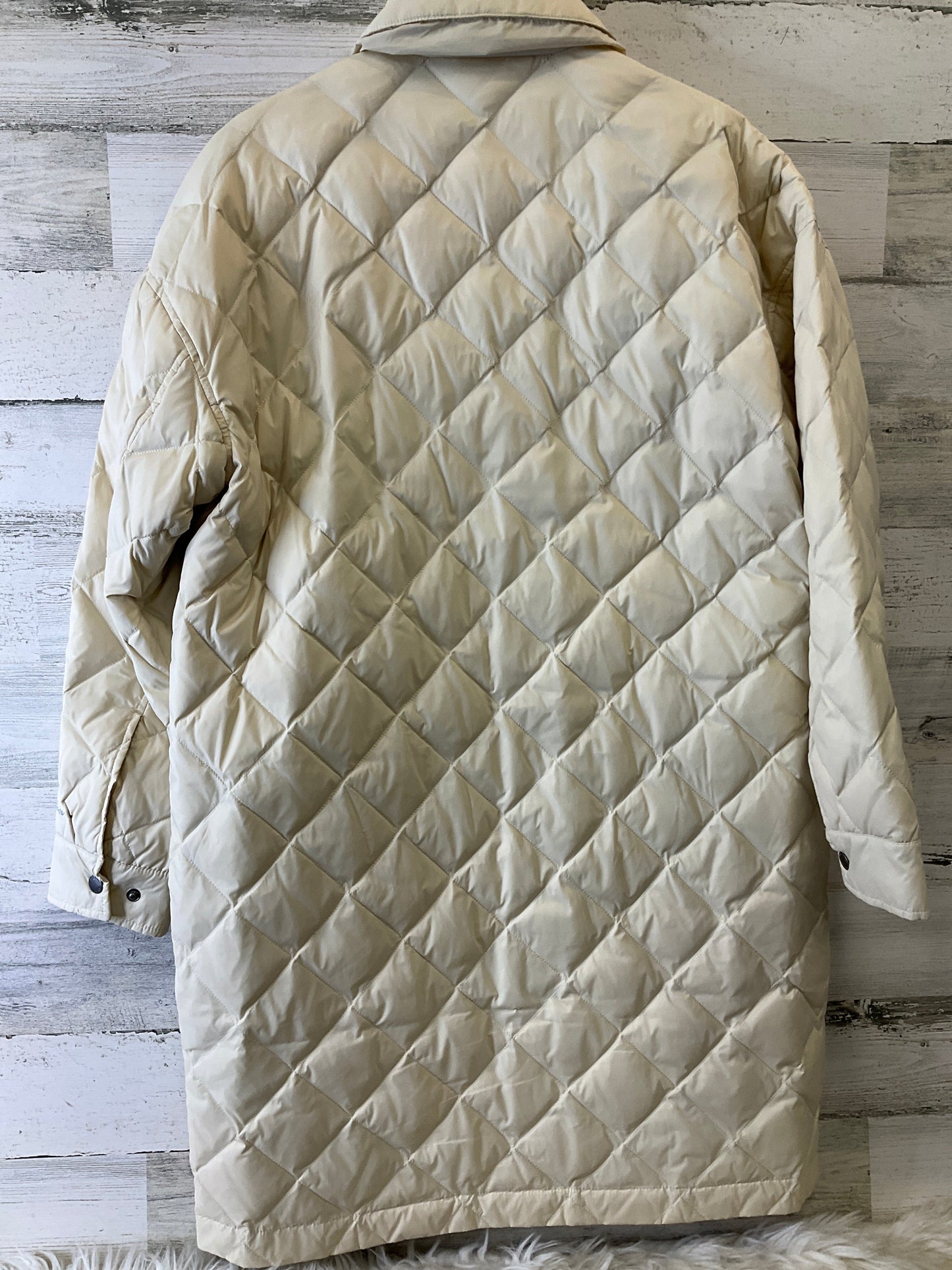 Coat Puffer & Quilted By Eddie Bauer In Cream, Size: S