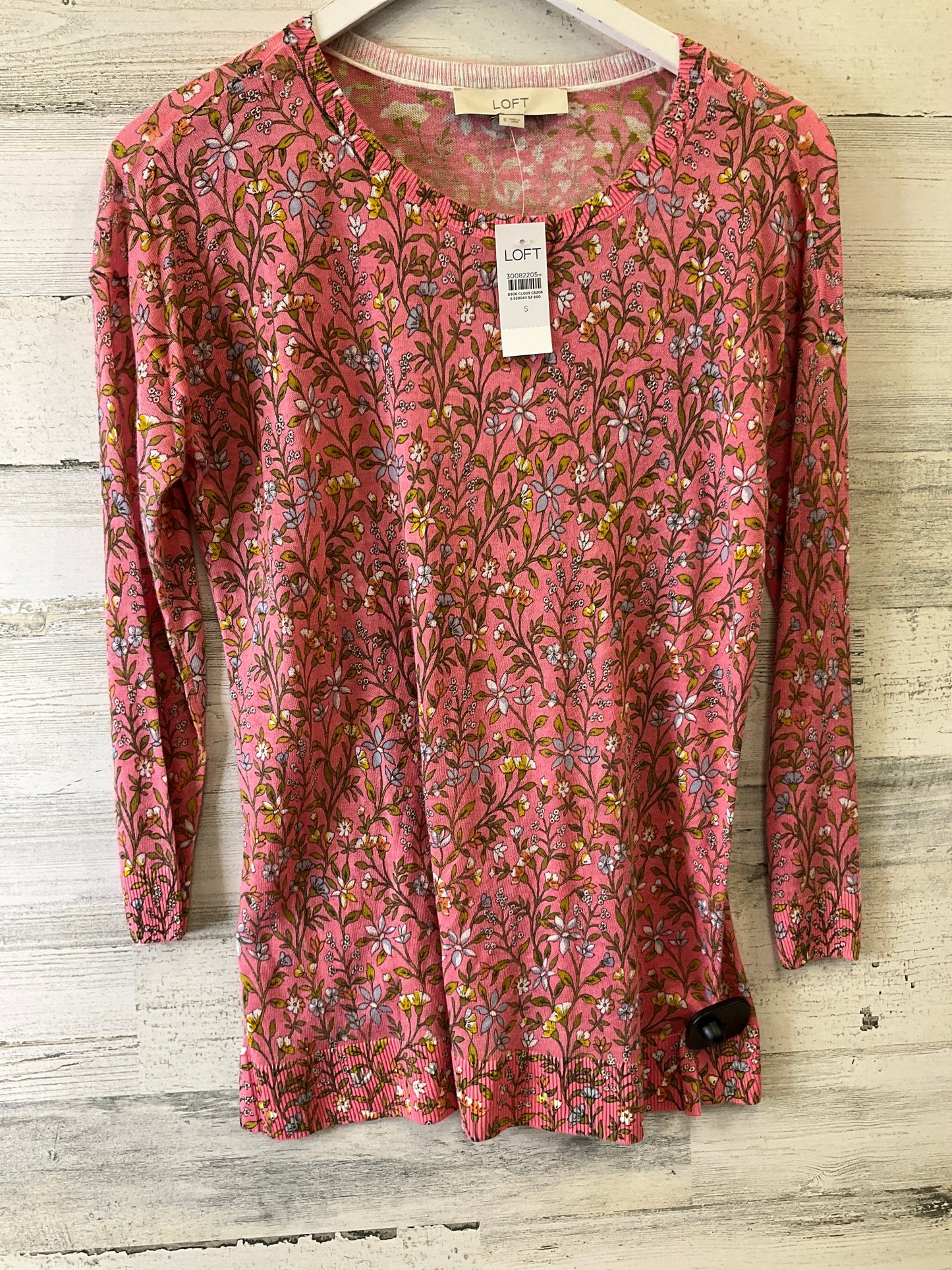 Top Long Sleeve By Loft In Pink, Size: S