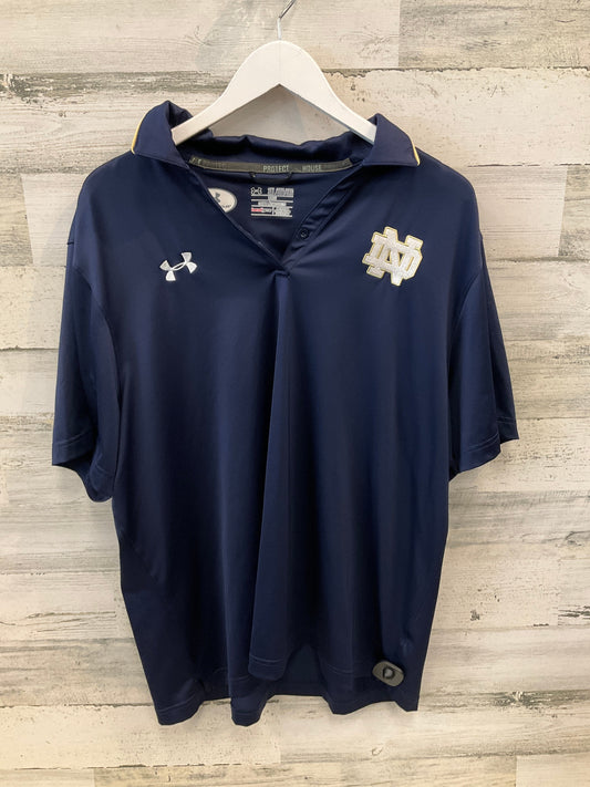 Top Short Sleeve By Under Armour In Blue, Size: 3x