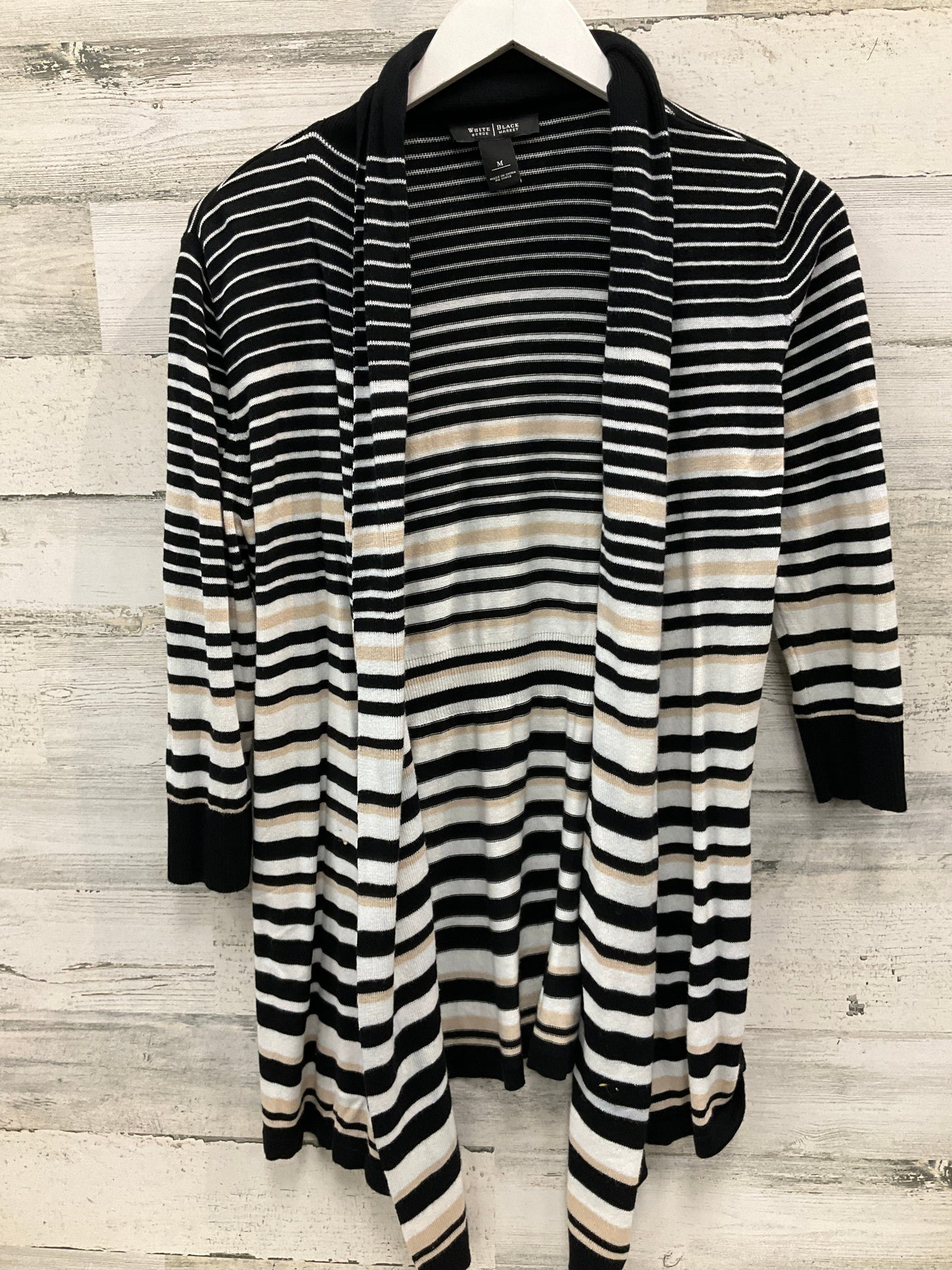 Cardigan By White House Black Market In Black & White, Size: M