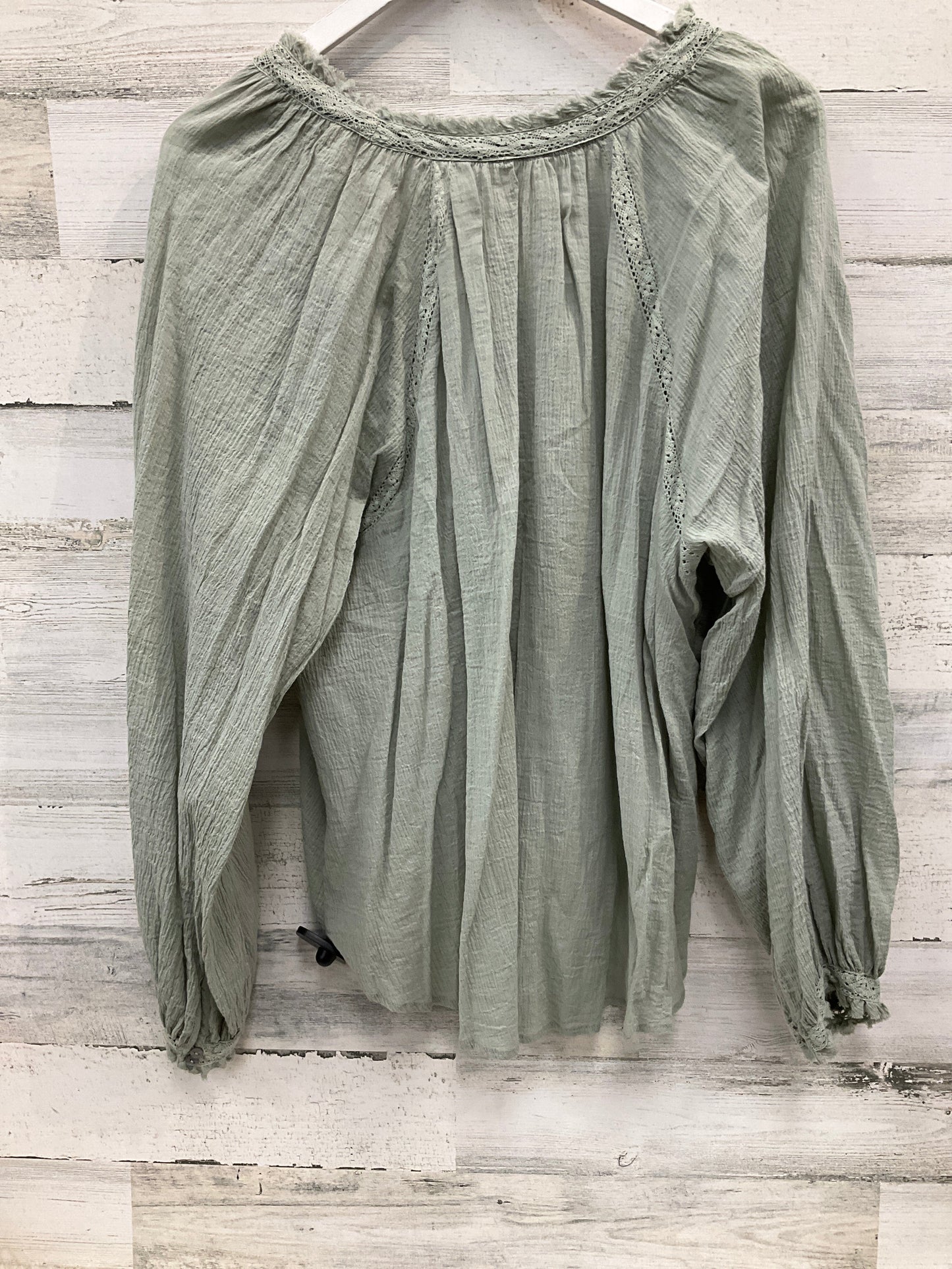 Top Long Sleeve By Free People In Green, Size: L