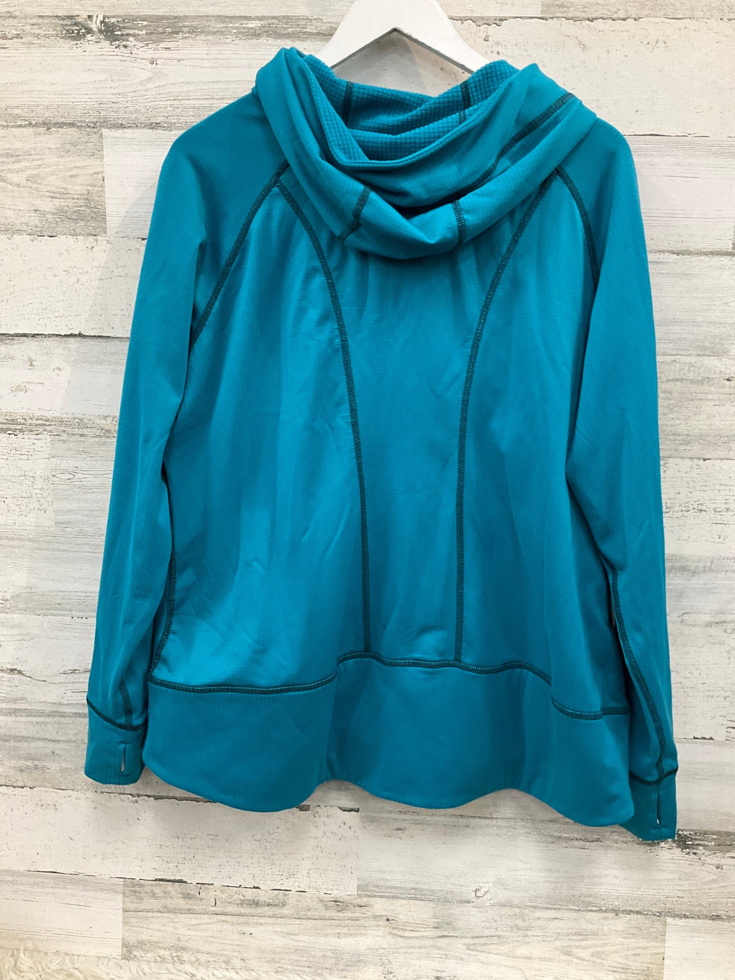 Athletic Jacket By Eddie Bauer In Teal, Size: 2x