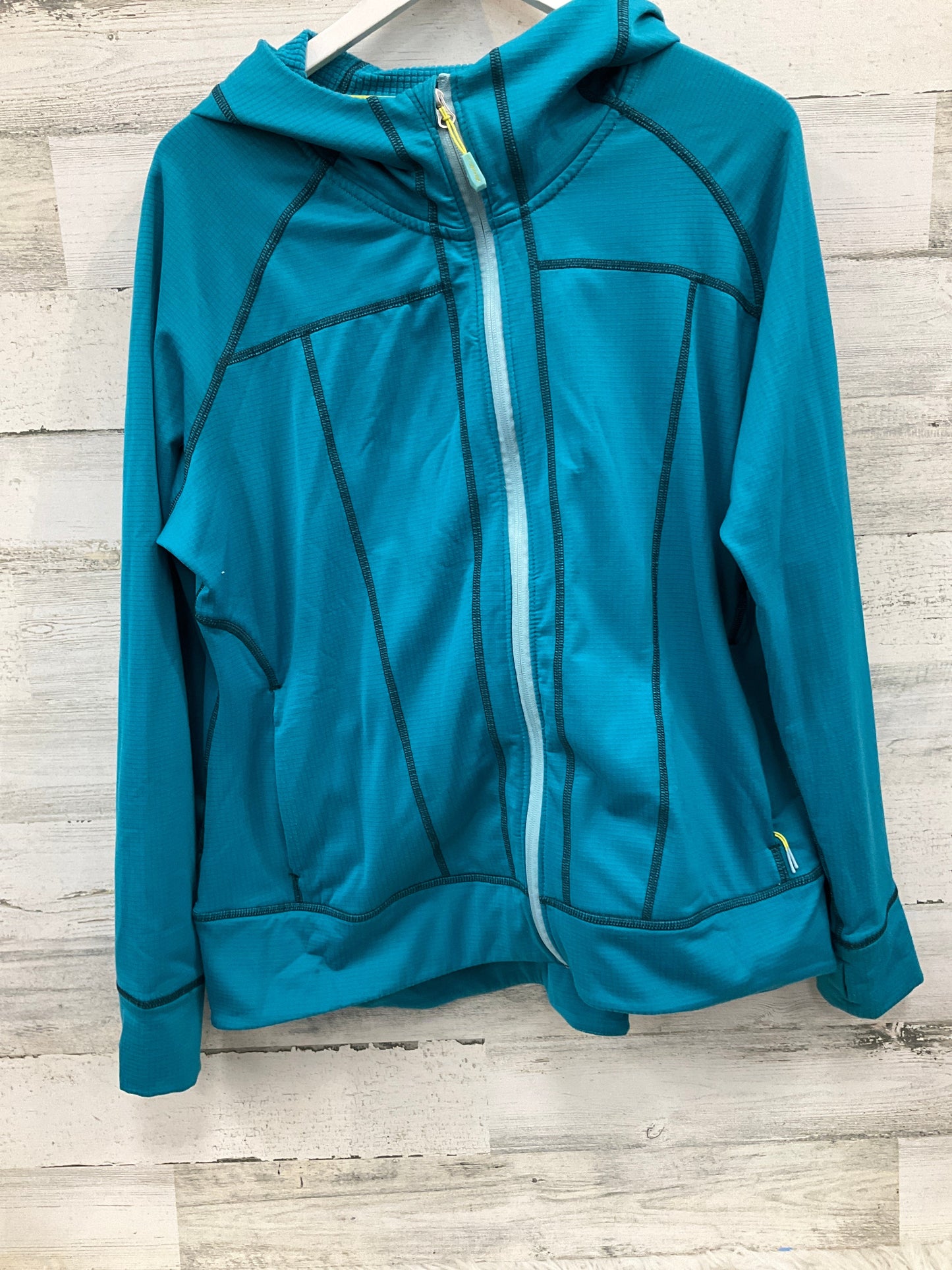 Athletic Jacket By Eddie Bauer In Teal, Size: 2x