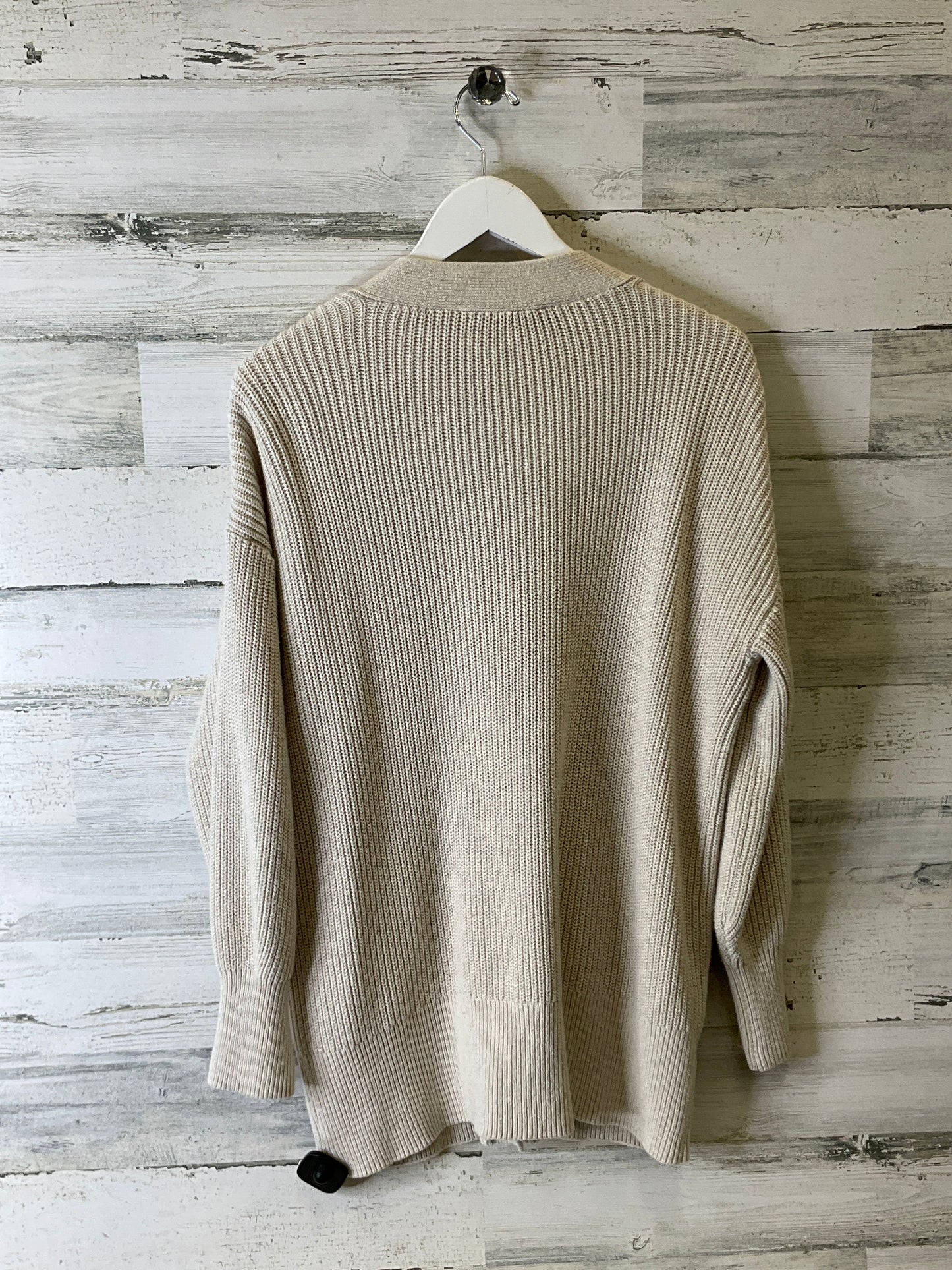 Cardigan By Loft In Cream, Size: L