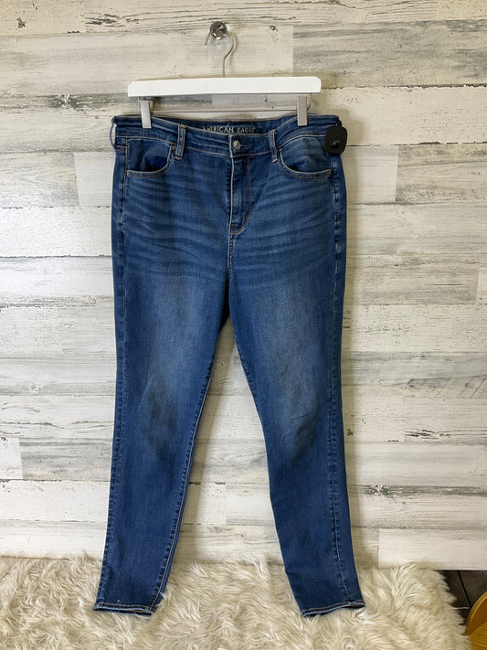 Jeans Straight By American Eagle In Blue, Size: 16l