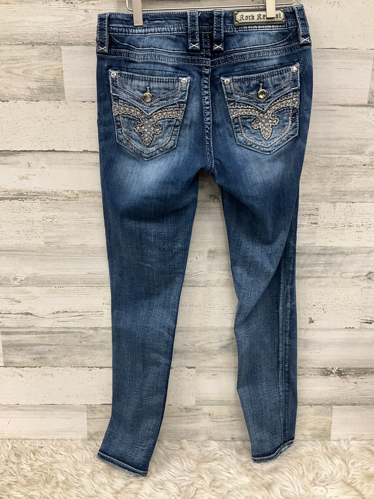 Jeans Straight By Rock Revival In Blue, Size: 6