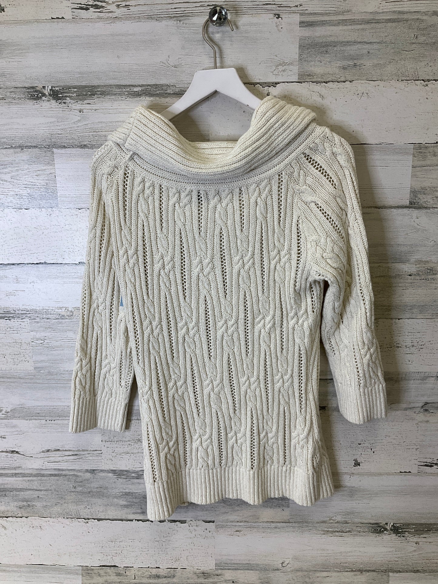 Sweater By White House Black Market In Cream, Size: L