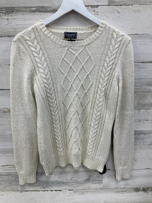 Sweater By Chaps In Cream, Size: M