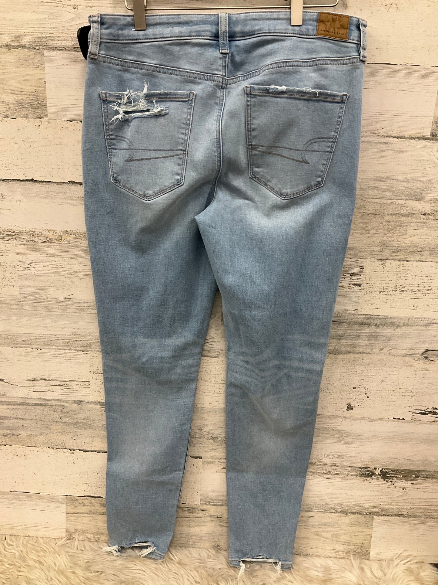 Jeans Skinny By American Eagle In Blue, Size: 14