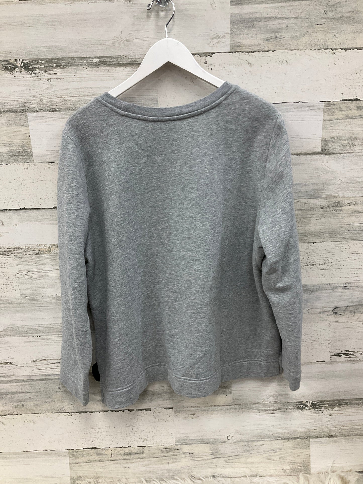 Top Long Sleeve By Karen Scott In Grey, Size: Xl