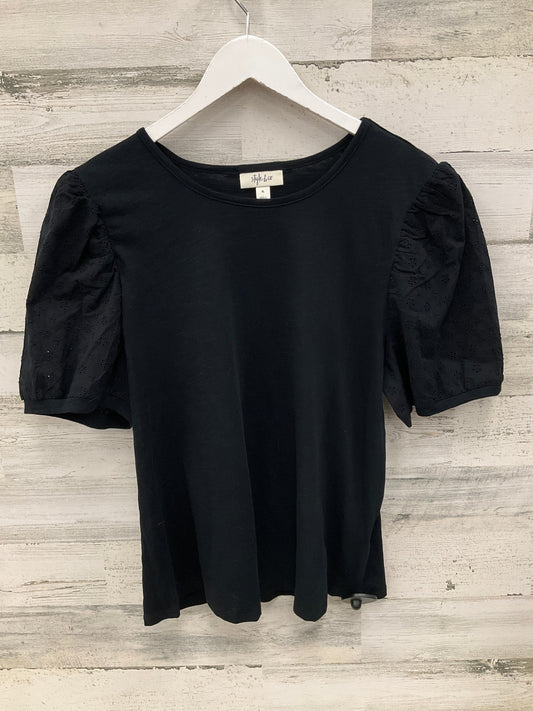 Top Short Sleeve By Style And Company In Black, Size: Xl