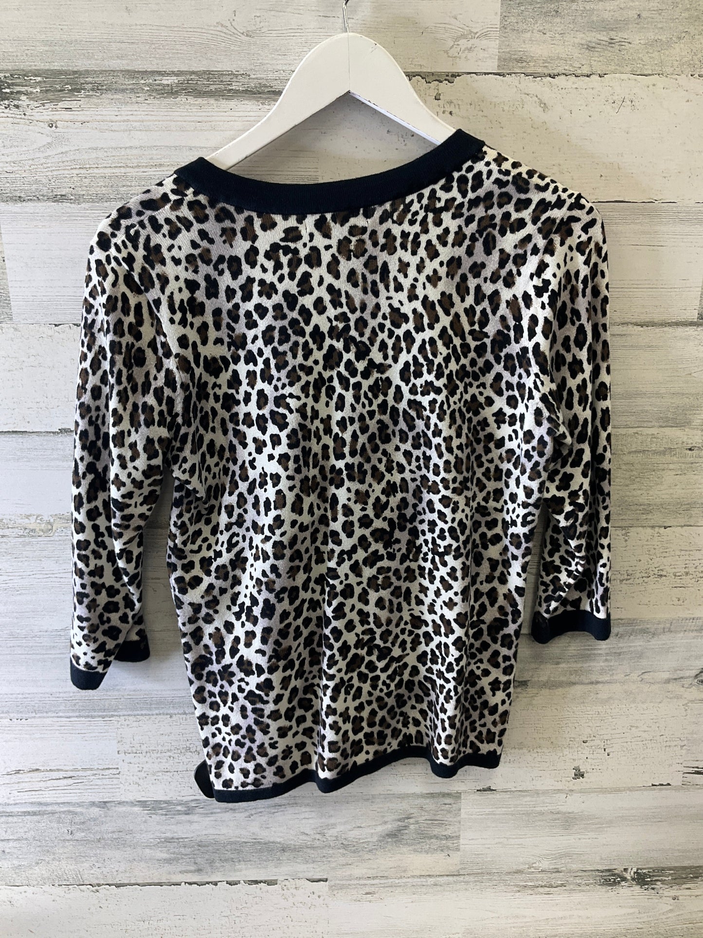 Cardigan By Karen Scott In Animal Print, Size: S