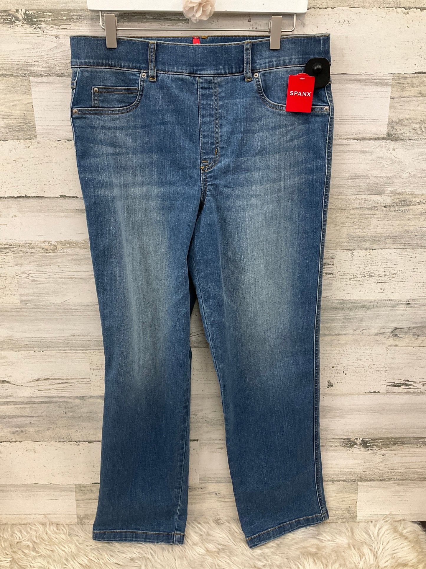 Jeans Straight By Spanx In Blue, Size: 16