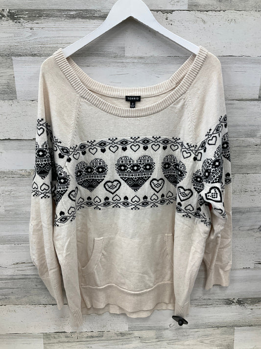 Sweater By Torrid In Cream, Size: 3x